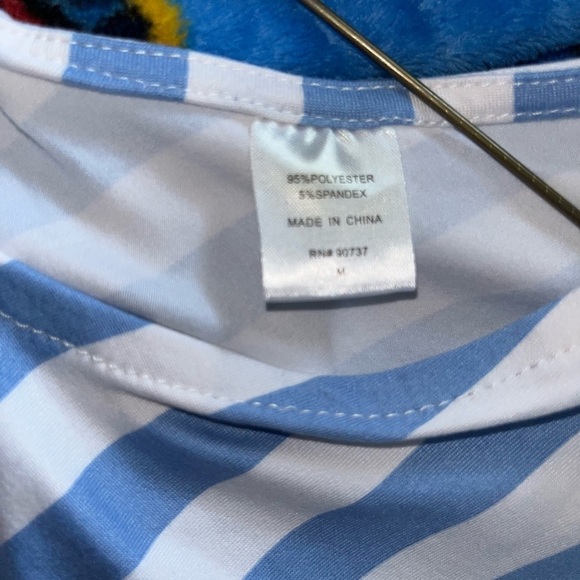 blue and white striped dress with cutout back - Picture 7 of 7